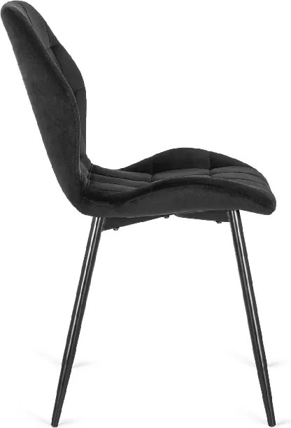 Zestaw Stół Okrągły Rozkładany HARRY 102-142 cm Dąb Artisan/Czarny i 6 Krzeseł Tapicerowanych PERU Czarnych Nowoczesnych
