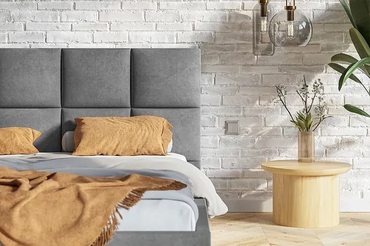 Jednoosobowe łóżko z pojemnikiem 120x200 Kamelia 3X - 36 kolorów