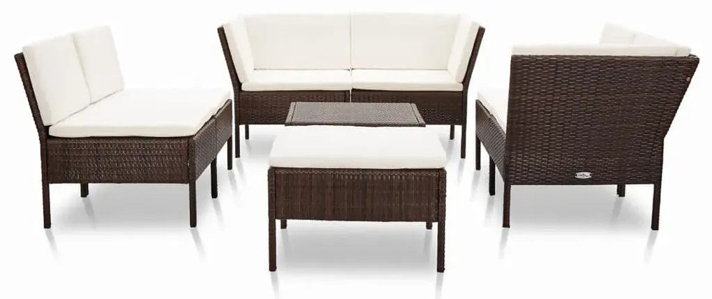 Zestaw brązowych mebli ogrodowych C6-P77