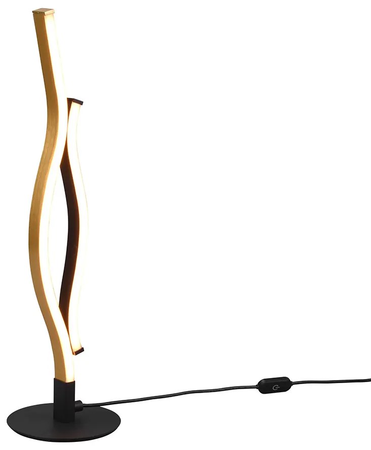 Design tafellamp zwart met goud incl. LED dimbaar - BlazeDesignerski Oswietlenie wewnetrzne