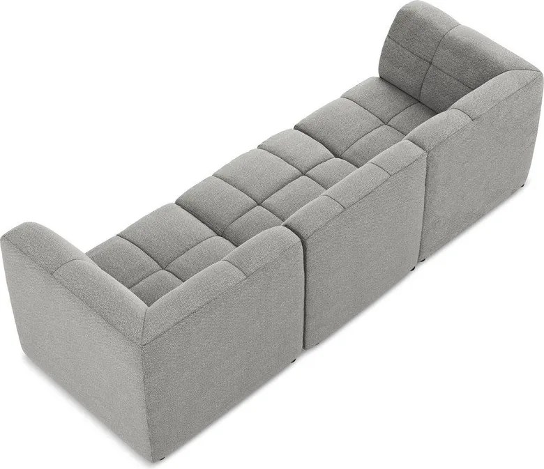 Szara sofa z materiału bouclé 255 cm Aloha – Makamii