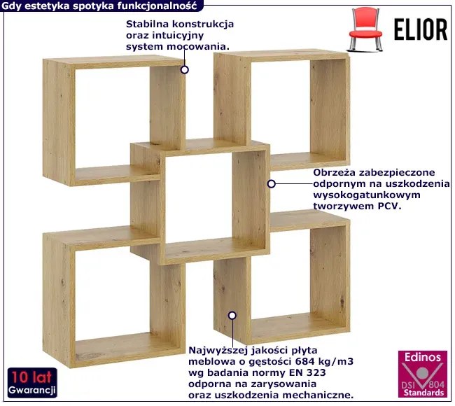 Półka ścienna w kolorze dąb artisan - Opifi