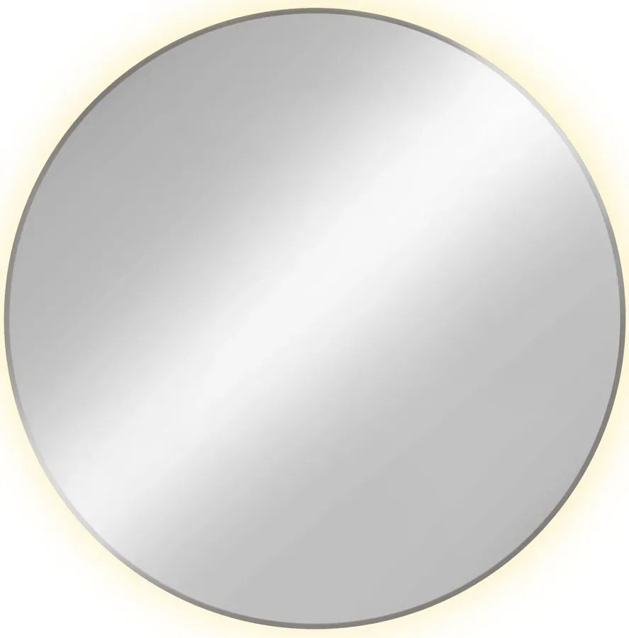 Srebrne okrągłe lustro led F2-H46