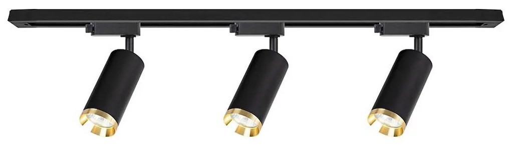 Oprawa punktowa do systemu szynowego MICA 3xGU10/10W/230V czarny/złoty