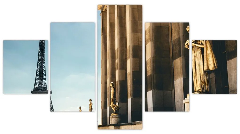 Obraz z placu Trocadero, Paryż (125x70 cm)