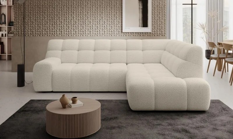 Narożnik COCOON L z elektryczną regulacją siedziska Prawostronny w tkaninie JAGUAR 02