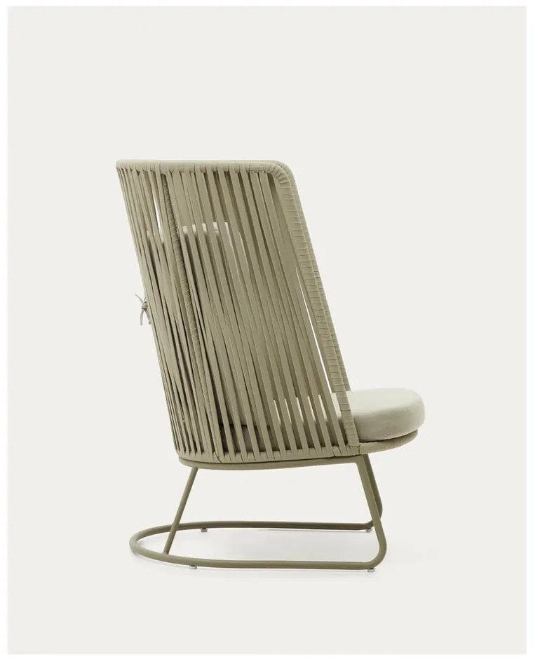 Zielony metalowy fotel ogrodowy Saconca – Kave Home