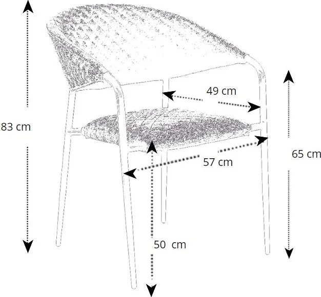 Doppler Picaso MELIA LIKA-TEX® mocca - zestaw ogrodowy/gastronomiczny 4+1