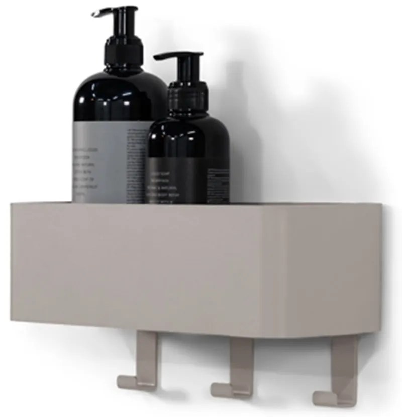 Szarobrązowa ścienna stalowa półka łazienkowa Multi – Spinder Design