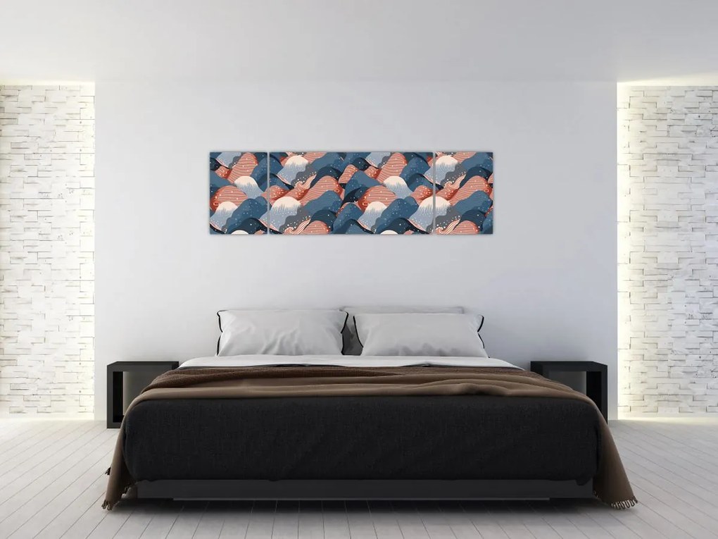 Obraz - Fale i wzgórza (170x50 cm)