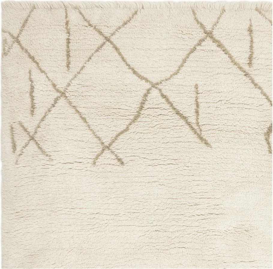 Kremowy wełniany dywan odpowiedni do prania/tkany ręcznie 160x230 cm Azera Crosshatch – Asiatic Carpets