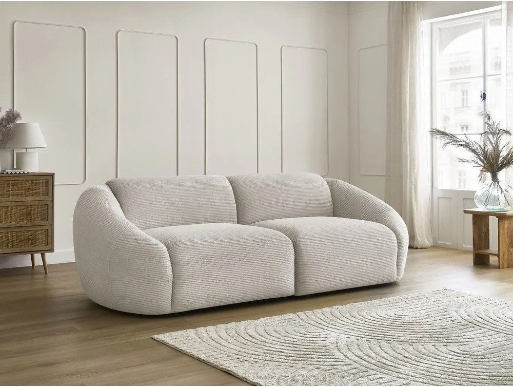 Beżowa sztruksowa sofa 250 cm Tina – Bobochic Paris