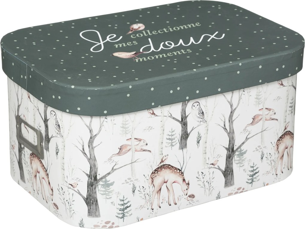 Pudełka ozdobne z pokrywą Leśni Przyjaciele, 3 sztuki