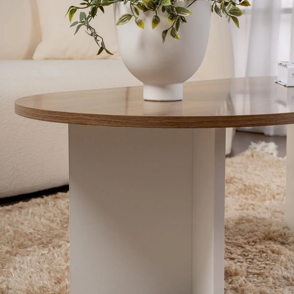 Stolik kawowy Sable Walnut White