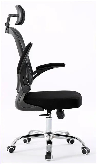 Ergonomiczny Fotel Czarny Biurowy Z Zagłówkiem Do Komputera C4-M35