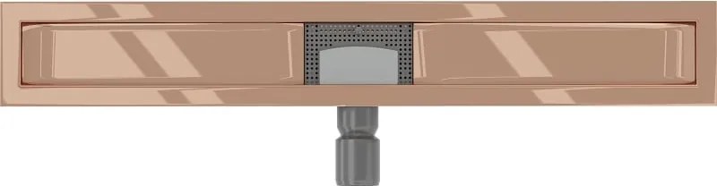 Mexen Flat korpus do odpływu liniowego 80 cm, różowe złoto - 1615080