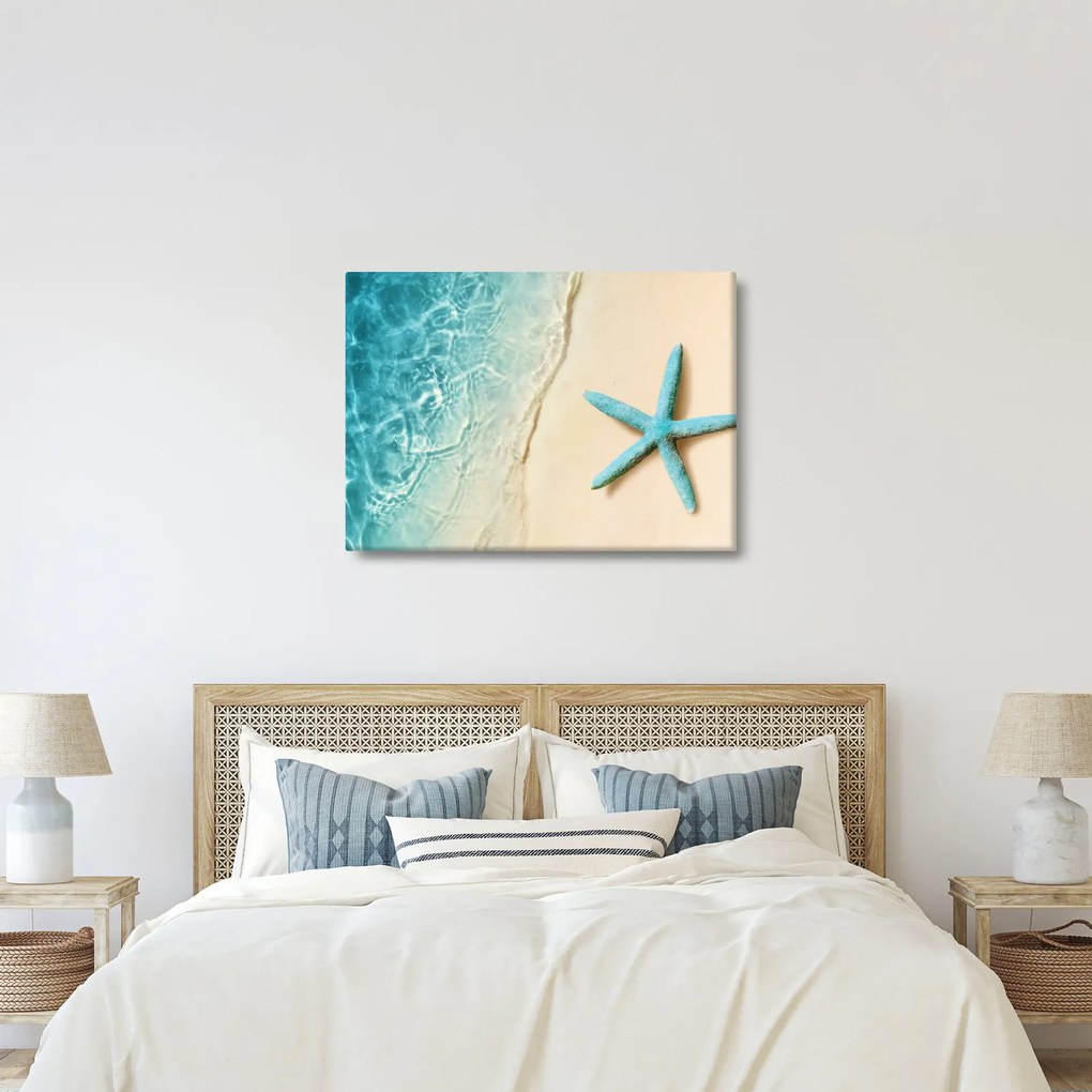 Obraz - Rozgwiazda na plaży (70x50 cm)