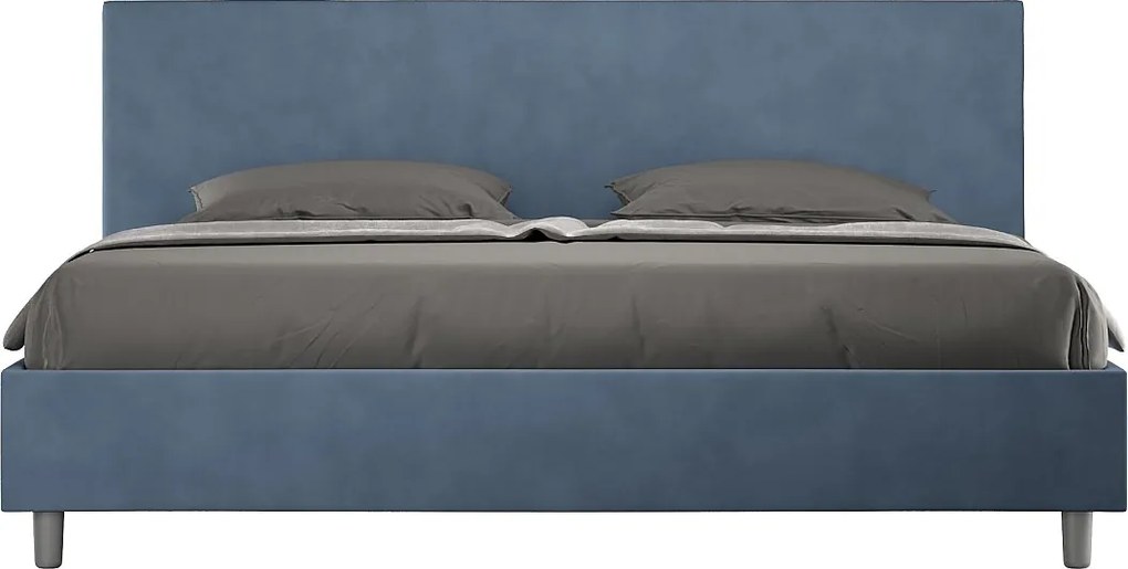 Łóżko bez stelaża tapicerowane 180x210 microfibra Niebieski Adele