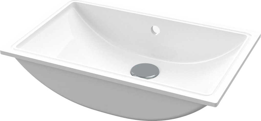 Massi Umywalka podblatowa prostokątna biała z konglomeratu RONA Square 51 cm | Różne kolory