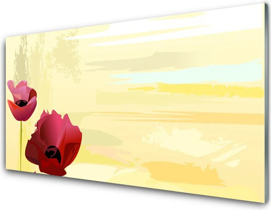 Panel Szklany do Kuchni Wiosenna Natura W Kwiatach