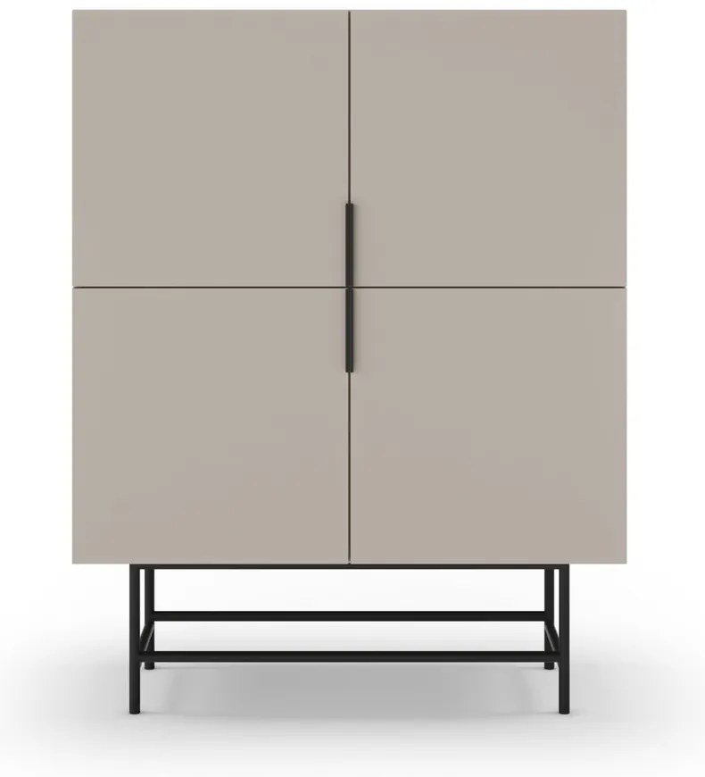 Kremowa szafka 100x128 cm Eldia – Marckeric