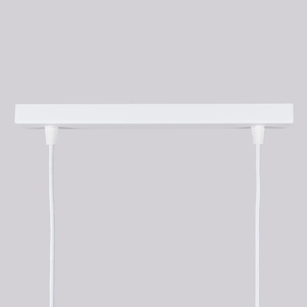 Lampa wisząca KARBON 2 biała ryflowana SOLLUX  LIGHTING