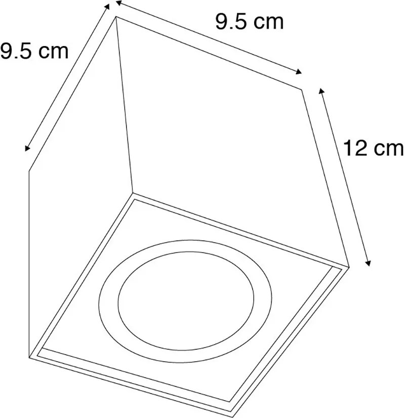 Inteligentny reflektor biały w komplecie z WiFi GU10 regulowany - Quadro 1 Up Nowoczesny Oswietlenie wewnetrzne