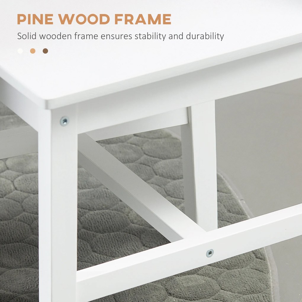 HOMCOM Krzesła jadalniane 2 sztuki drewniane z oparciem wygodne i stylowe do jadalni | Aosom PL