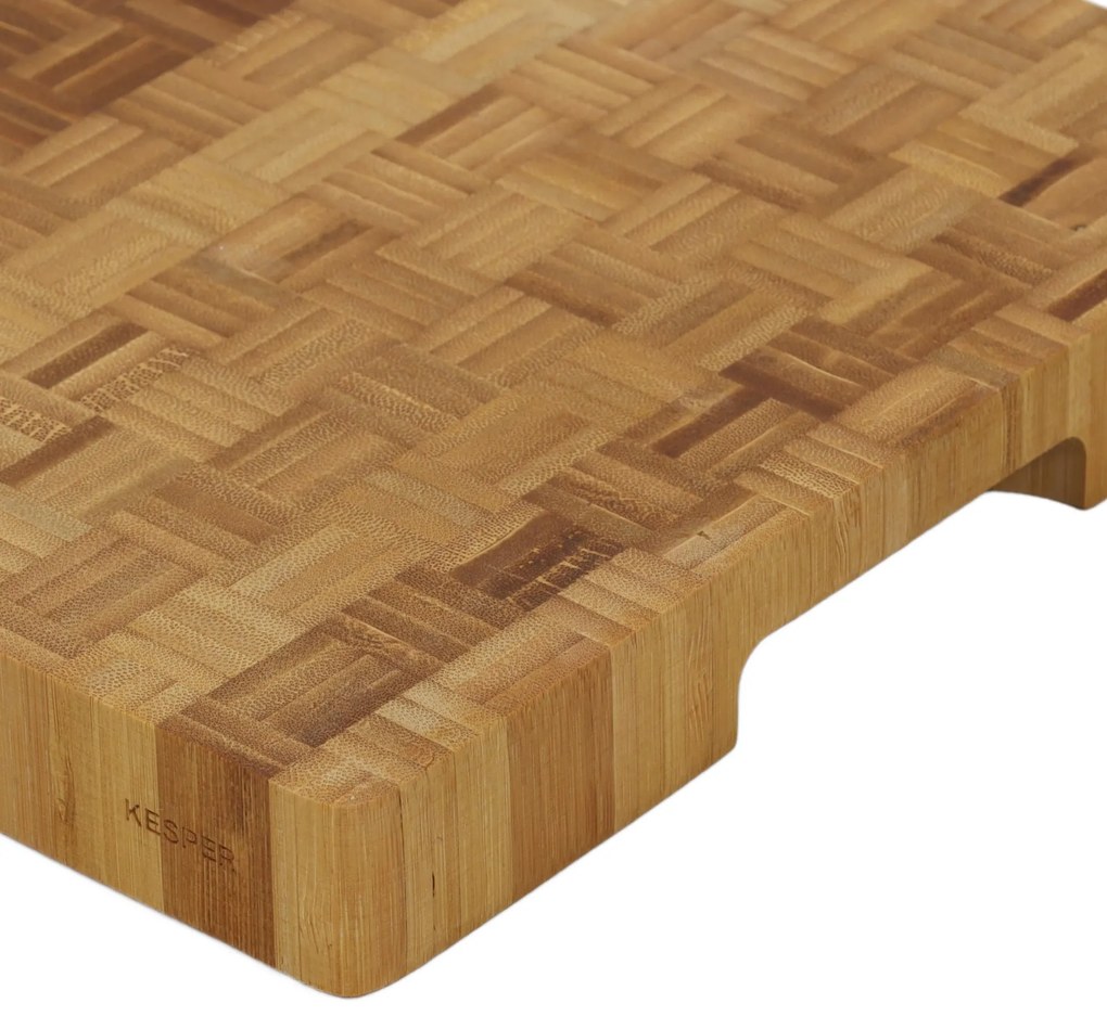 Deska do krojenia z drewna bambusowego,gruba taca kuchenna firmy KESPER