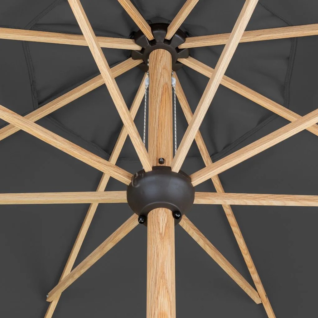 Doppler ALU WOOD parasol ogrodowy 350 cm antracyt