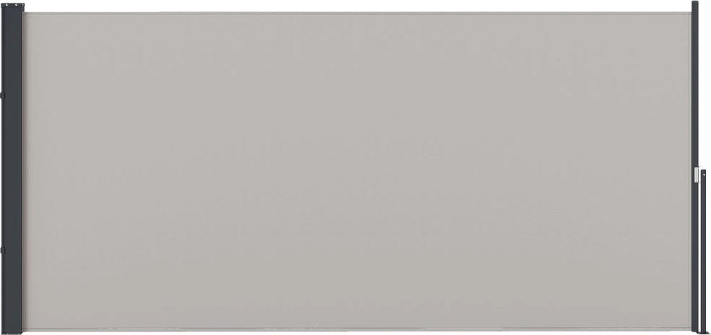 Outsunny Markiza Boczna, Rolowana, Rozsuwana, Ochrona Przeciwsłoneczna, Aluminium/Poliester, 3 x 1,4 m, Jasnoszary