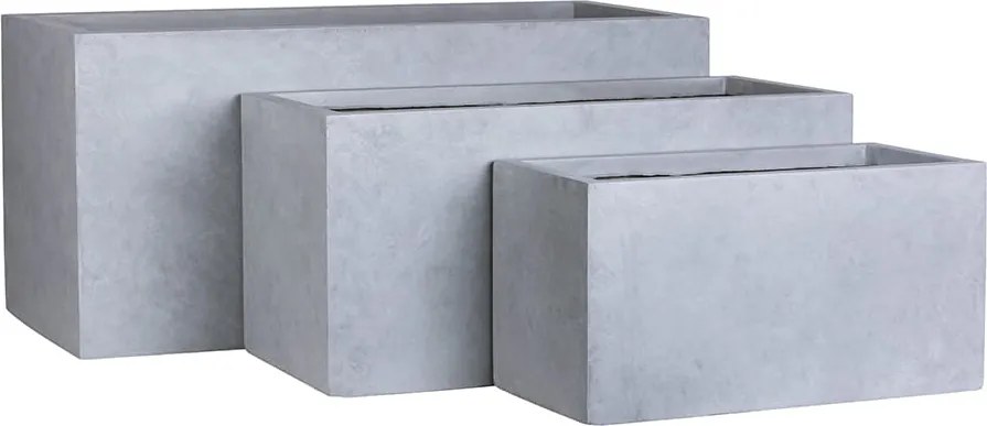 DONICE OGRODOWE GRAU PODŁUŻNE ZESTAW 3 SZT.