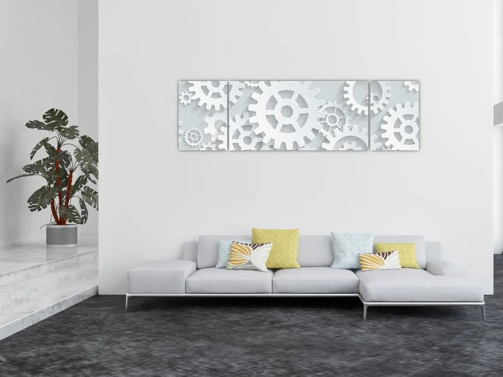 Obraz - Koła zębate (170x50 cm)