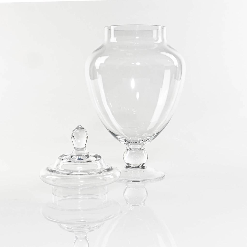 Słoik na cukierki, słój, szklany pojemnik z pokrywką, 30 cm