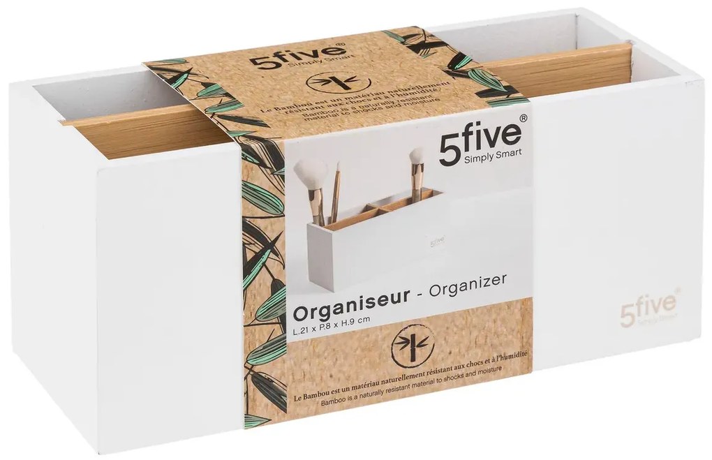 Biały organizer z 4 przegródkami NATUREO