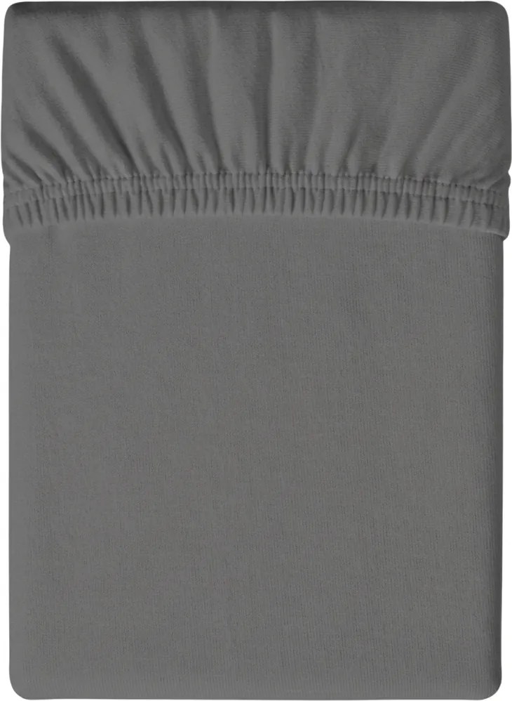 PrzytulneMieszkanie.pl Prześcieradło z mikrofibry MICROVELLE ciemnoszare 90x200 cm