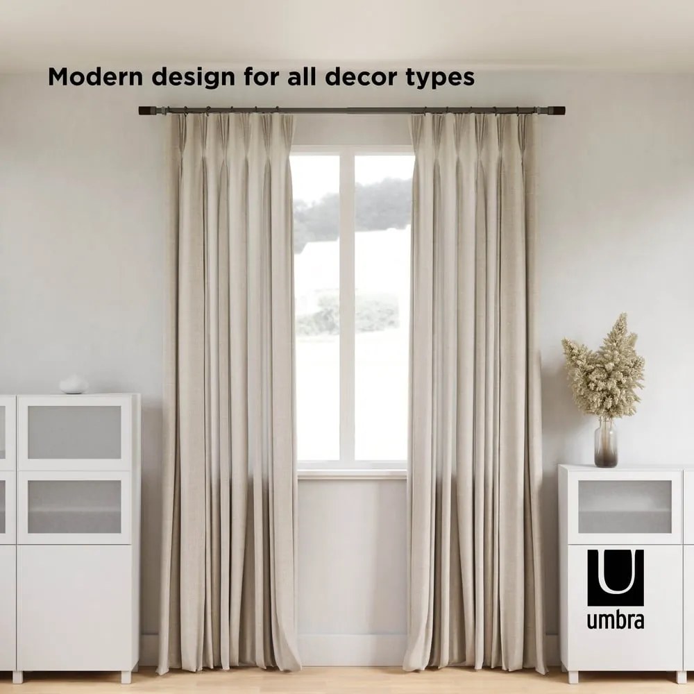 Stalowy regulowany karnisz 91 - 183 cm Blok – Umbra