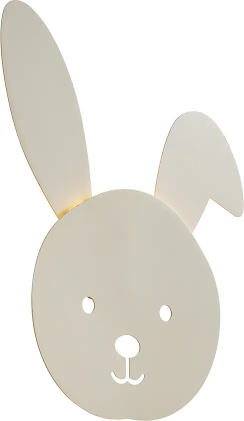 Dziecięca lampa ścienna beżowa z LED z 3-stopniową regulacją jasności - Benny the Bunny