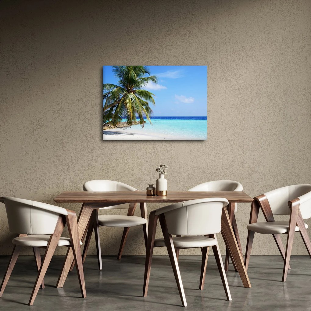 Obraz palmy na plaży (70x50 cm)