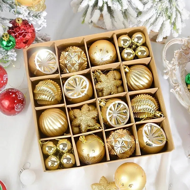 Zestaw ozdób świątecznych STARLING złoty, 40 szt.