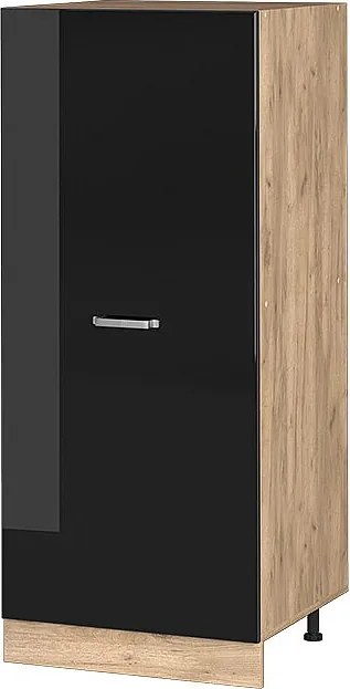 Wysoka szafa czarny wysoki połysk 60x57x143 r-line