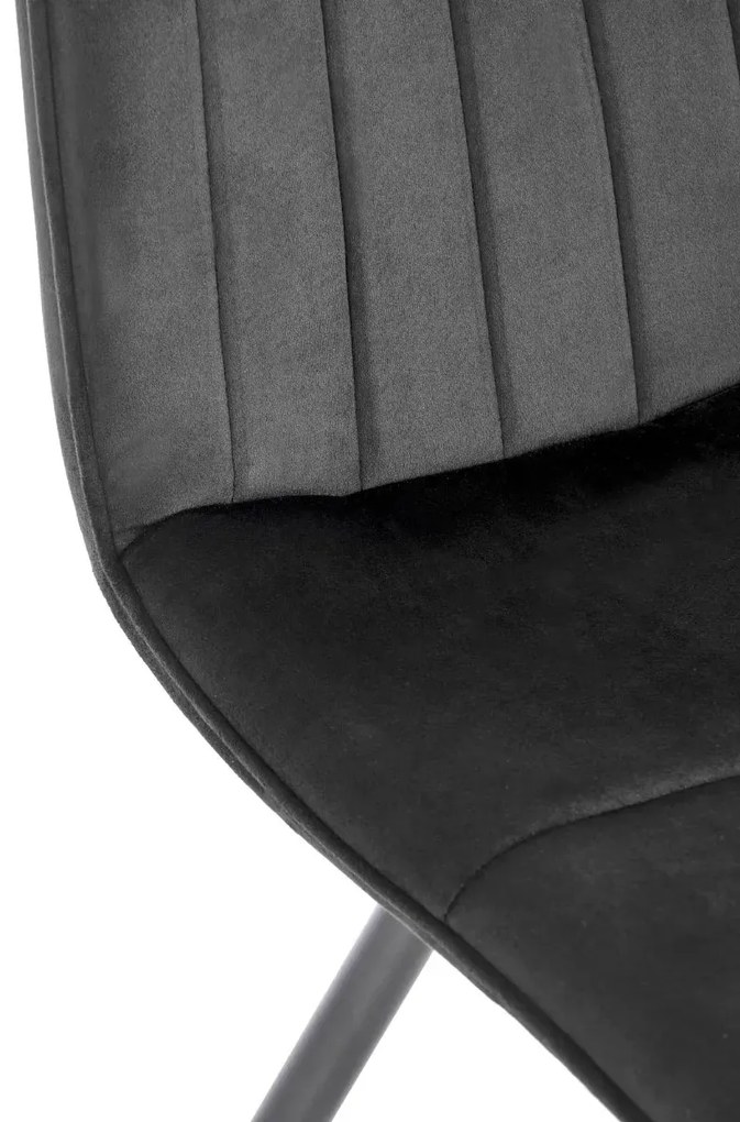 Krzesło tapicerowane K521 VELVET czarne HALMAR
