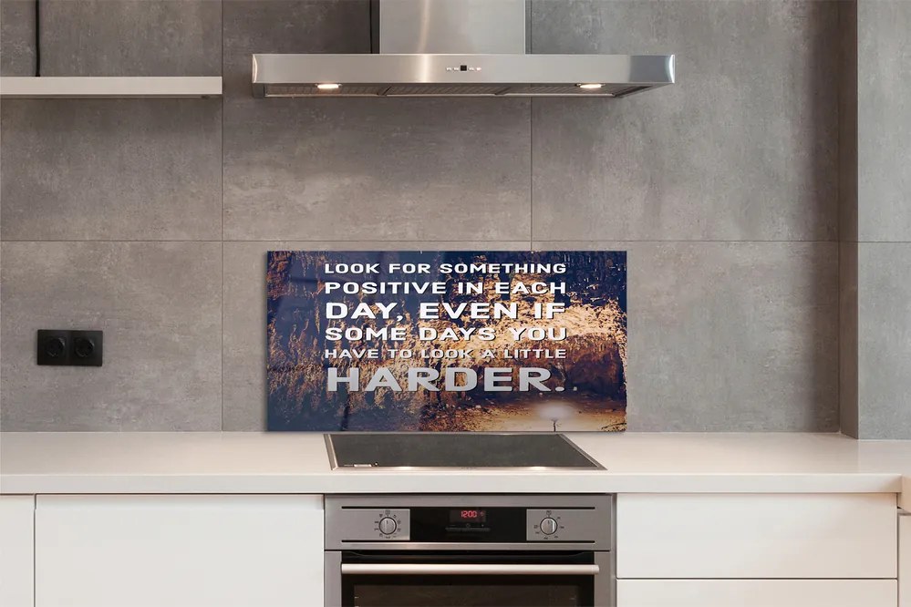 Szkło Ozdobne do Kuchni Napis w Jaskini