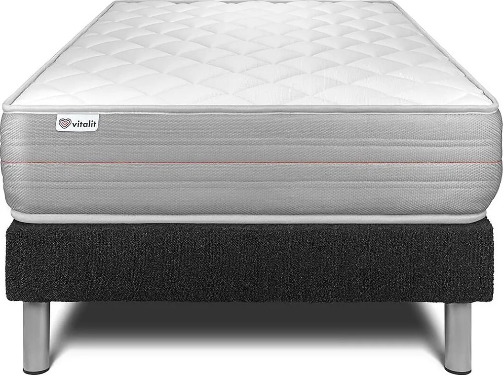 lózka z materacem VITALMEMO 120 x 200 cm Rama lózka Czarny