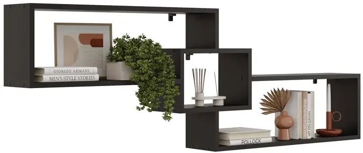 Czarna minimalistyczna półka wisząca K3-T88