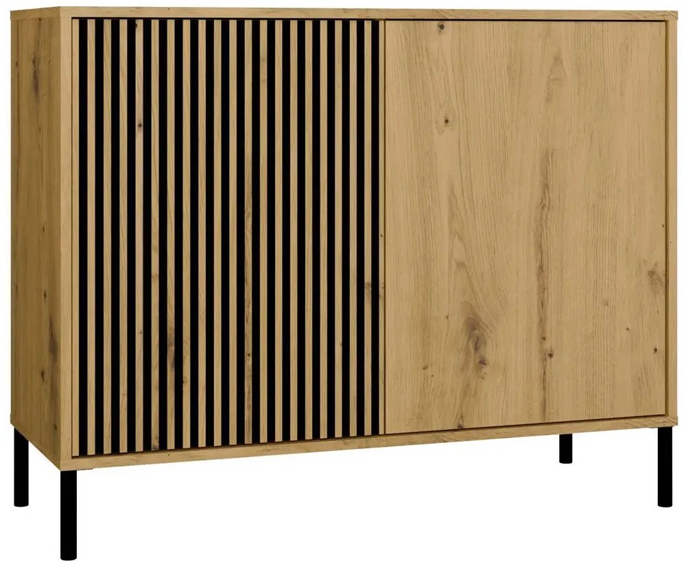 Komoda na nóżkach z ryflowaniem dąb artisan Z9-K48