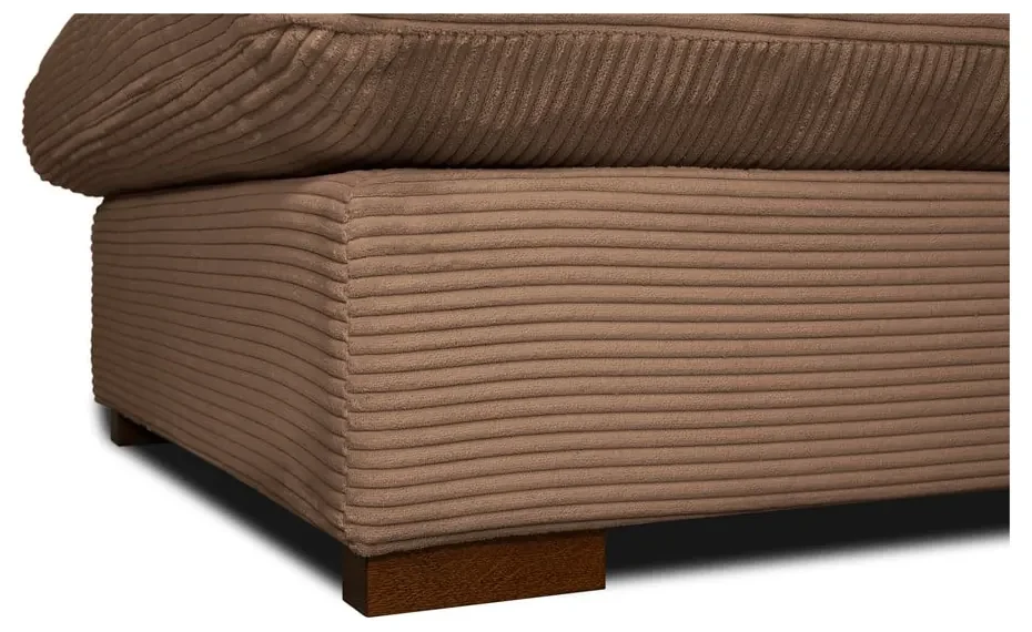 Jasnobrązowy sztruksowy puf Comfy – Scandic