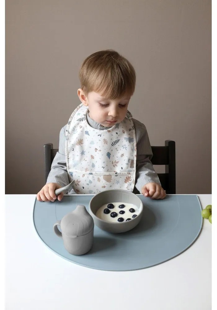 Niebieskio-szare łyżeczki dla dzieci z silikonu zestaw 2 szt. Midnight Mix – Cam Cam Copenhagen