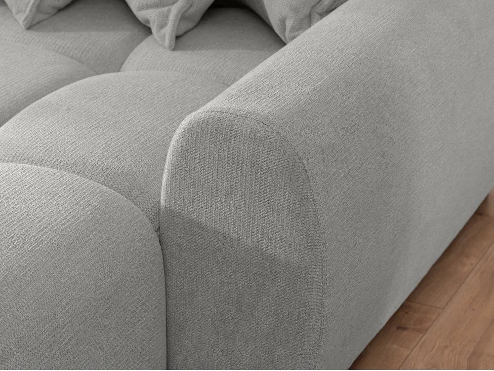 Jasnoszary narożnik (prawostronny/z szezlongiem) Albane – Ropez