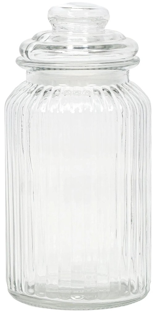 Prążkowany słoik ze szczelną pokrywką, 1000 ml